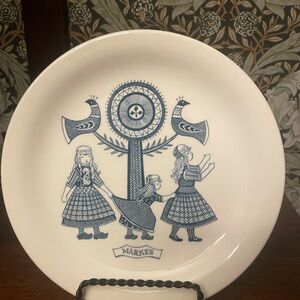 Vintage Blue and White Decorative Plate